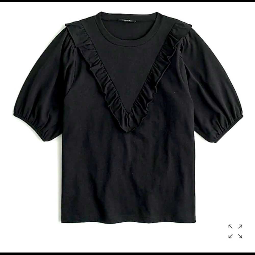JCrew Ruffle Bib Top